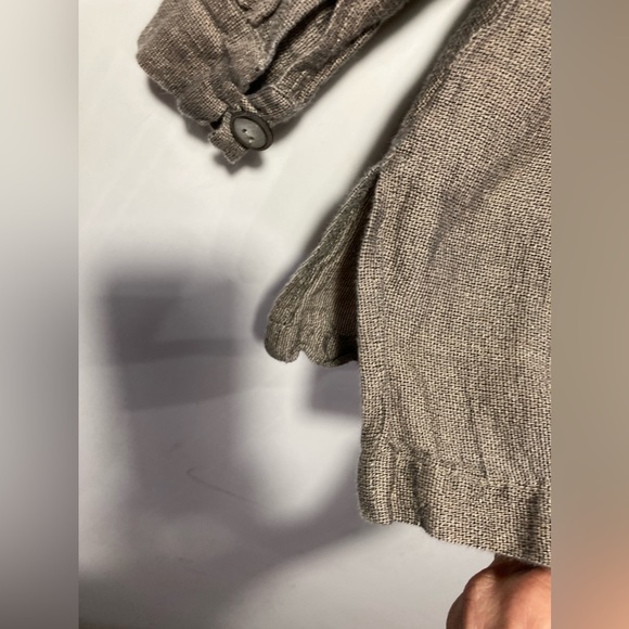 Su-Zen Linen/Cotton Long Sleeve Button Down Top W/Collar & Button Cuffs Sz Large - Picture 7 of 16